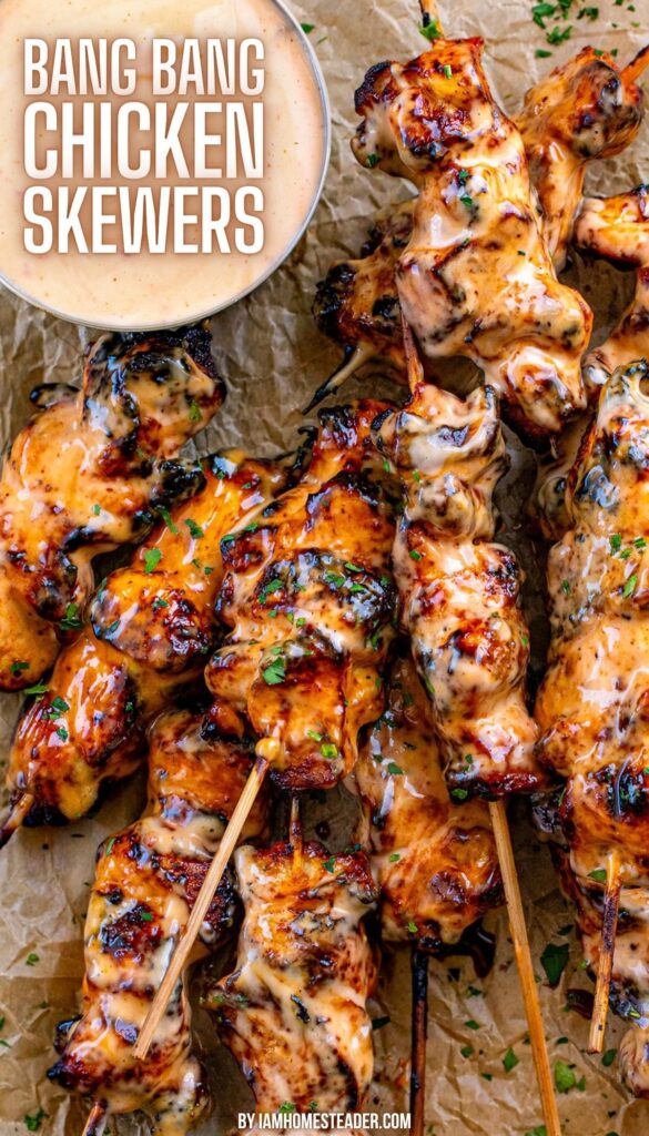 bang bang chicken skewers recipe