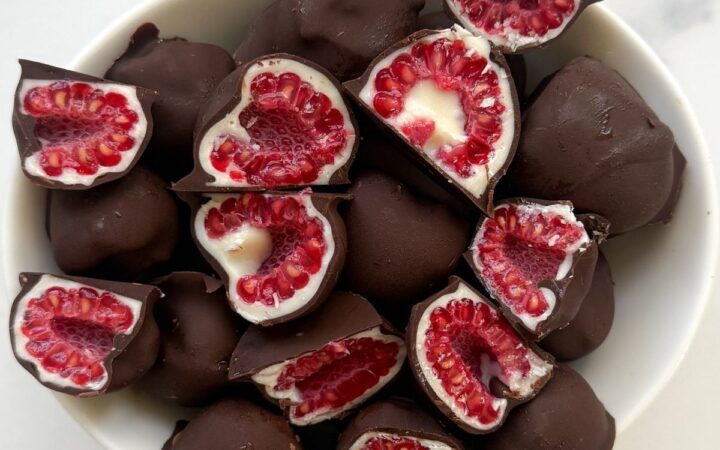 frozen chocolate covered raspberries