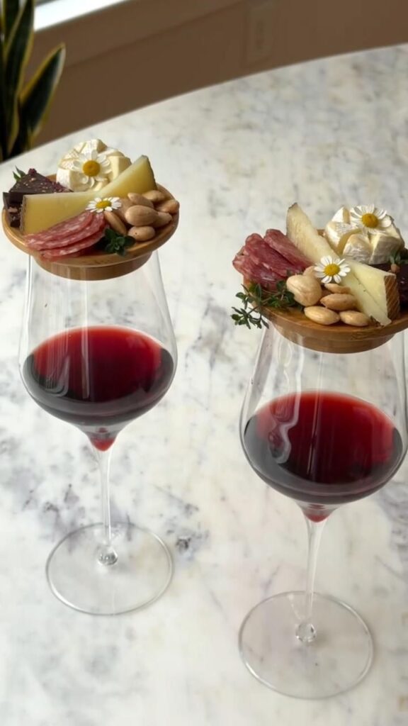 wine glass charcuterie topper