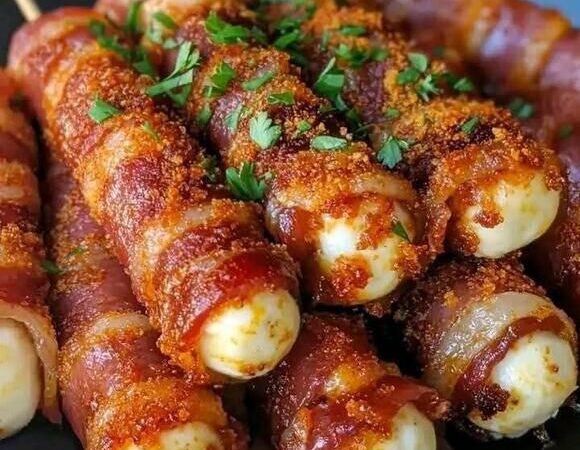 prosciutto wrapped mozzarella sticks