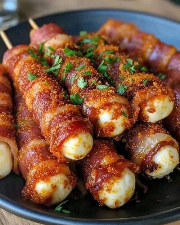 prosciutto wrapped mozzarella sticks