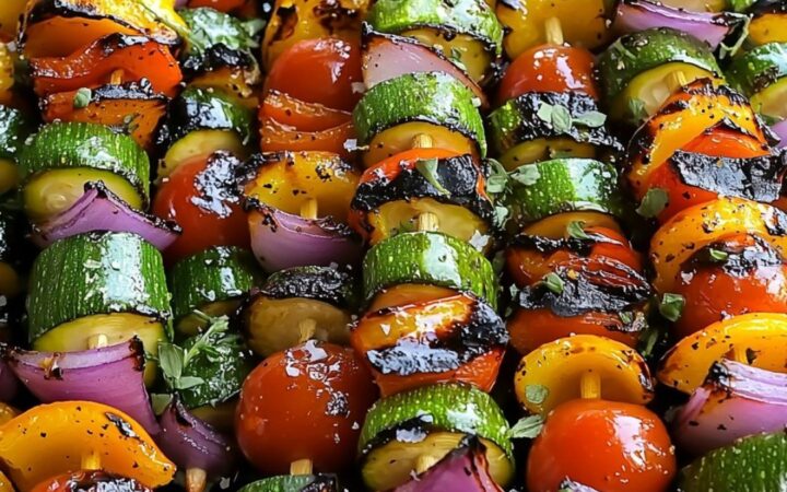 vegetarian skewers for barbecue