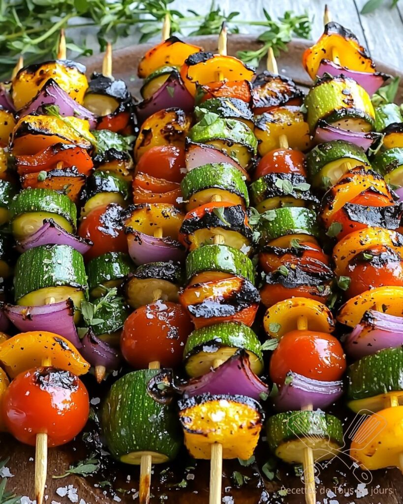 vegetarian skewers for barbecue