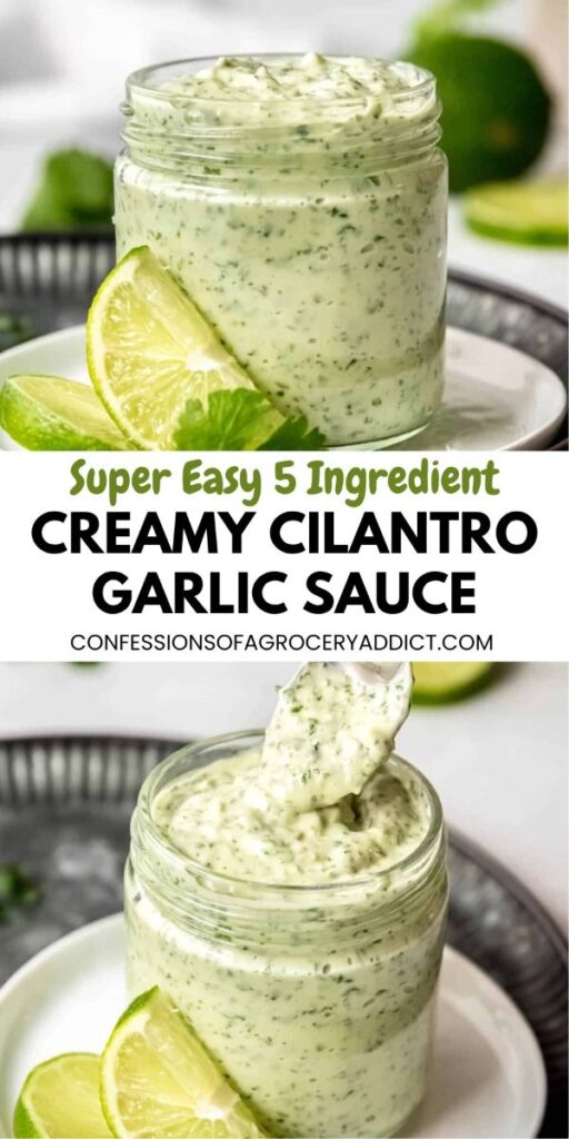 cilantro garlic sauce recipe