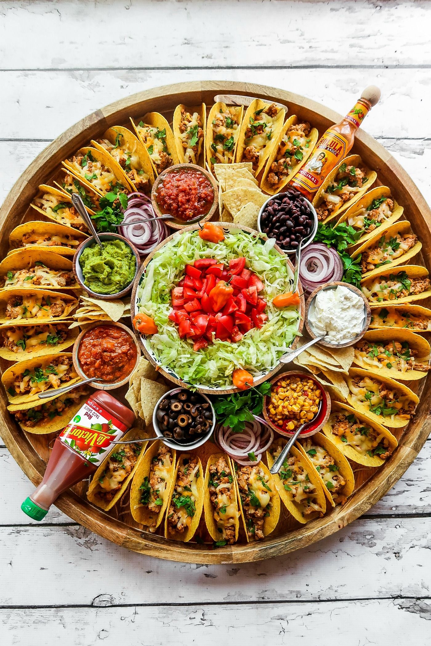 Colorful Taco Platter