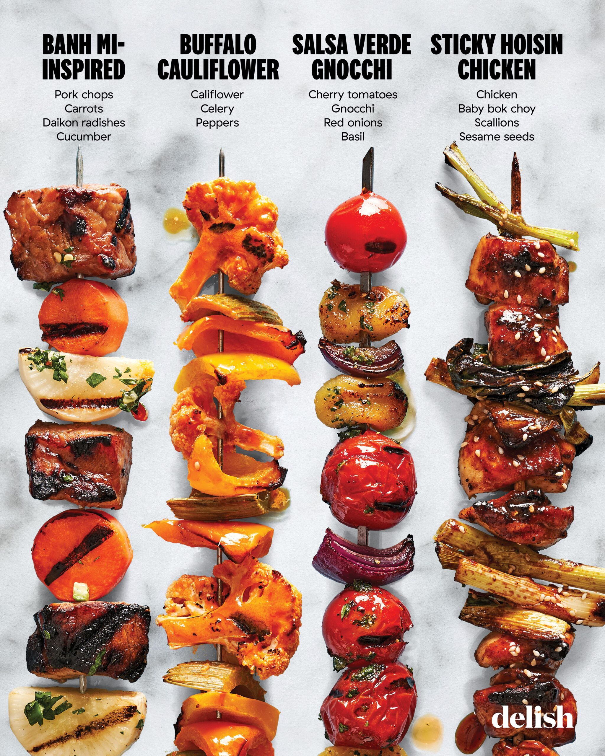 Spiced Lamb Kebabs with Charred Onions