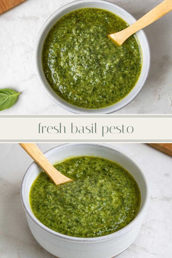 homemade pine nut pesto