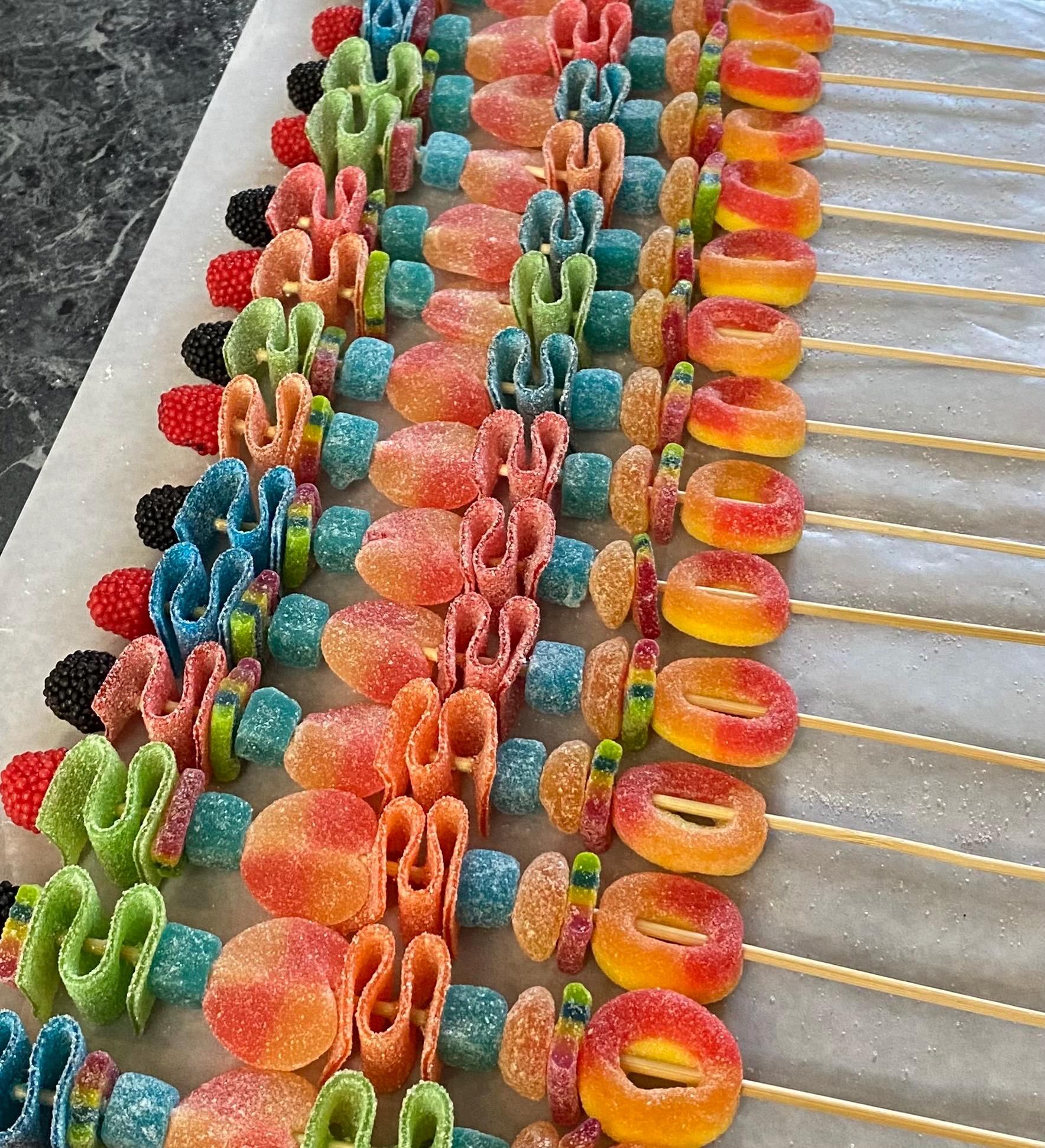 Colorful Candy Skewers