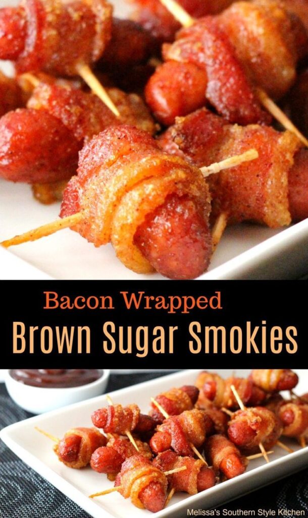 bacon wrapped brown sugar smokies