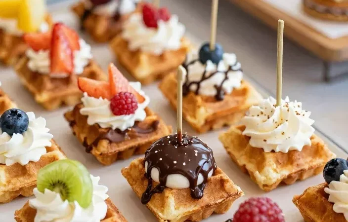 waffle fruit skewers