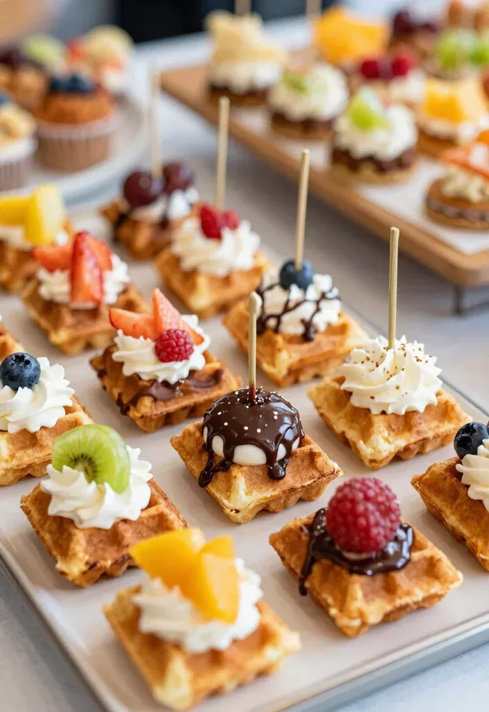 waffle fruit skewers