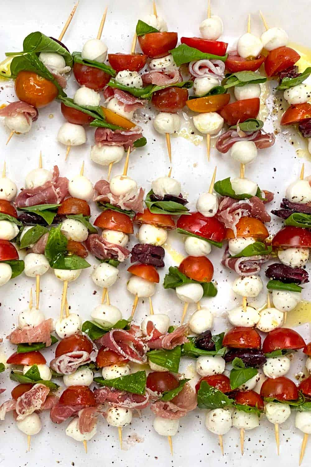 Caprese Skewers with Balsamic Glaze